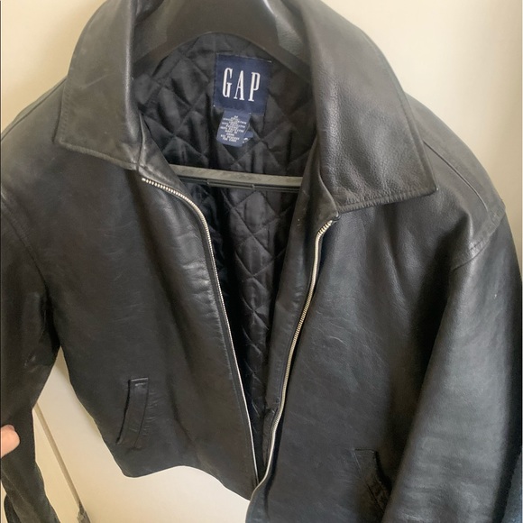 GAP Vintage Biker Leather Jacket - Picture 1 of 8